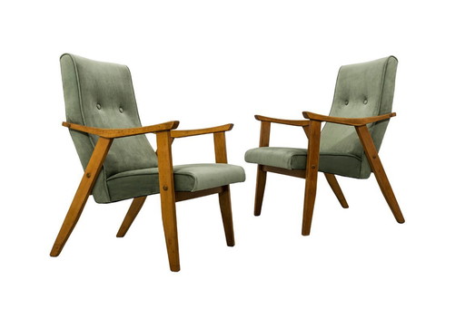 Mid Century Sessel von Edmund Homa Gfm 18, Polen, 1960er Jahre, Set O