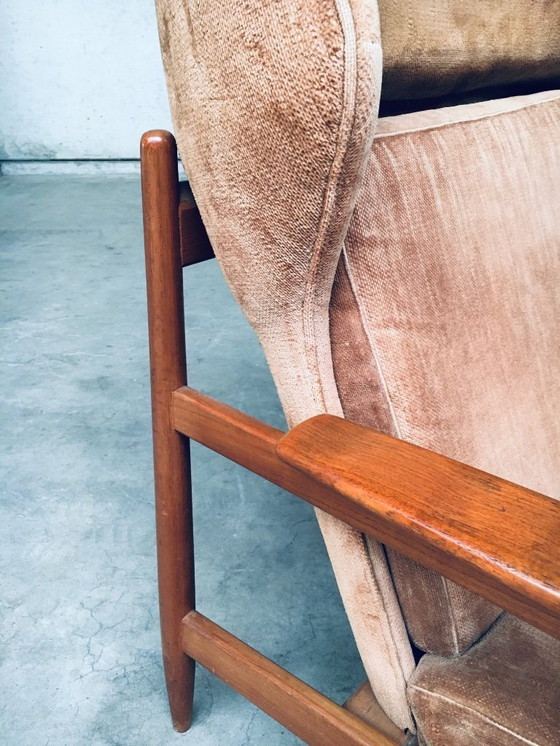 Image 1 of Set di poltrone con schienale ad ala in stile scandinavo di metà secolo, Danimarca, anni '60