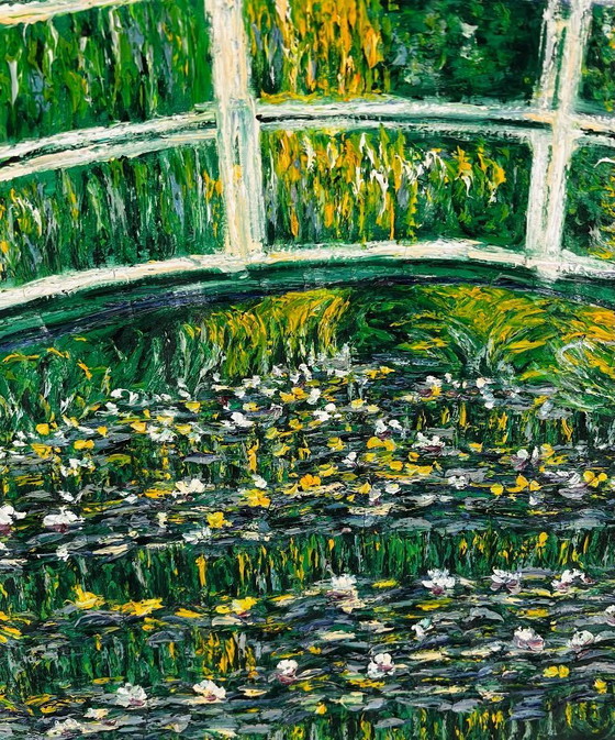 Image 1 of Claude Monet - Le Pont Japonais Hand-painted on a roll.