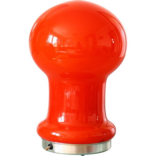 Vintage opaal glazen bureaulamp van Ivan Jakse, Tsjecho-Slowakije