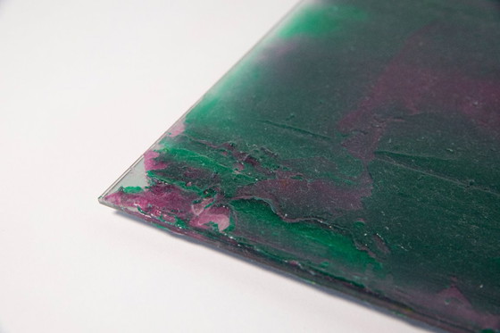 Image 1 of Obra de arte de vidrio única / objeto de pared