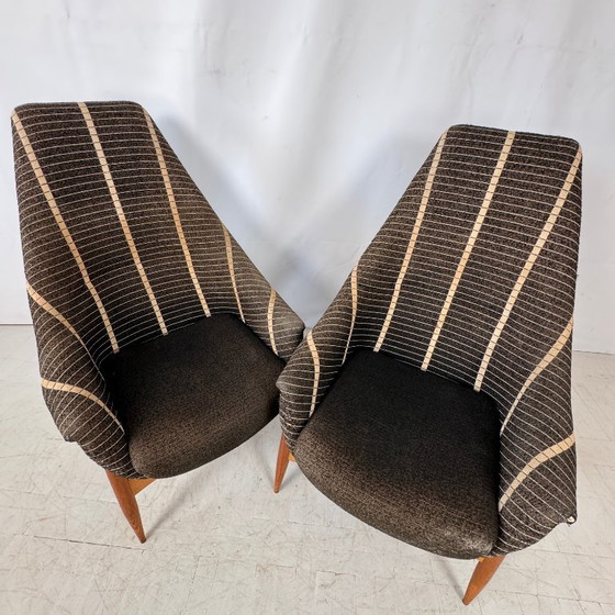 Image 1 of Pair of Julia Gaubek High-Back Armchairs, 1960s
