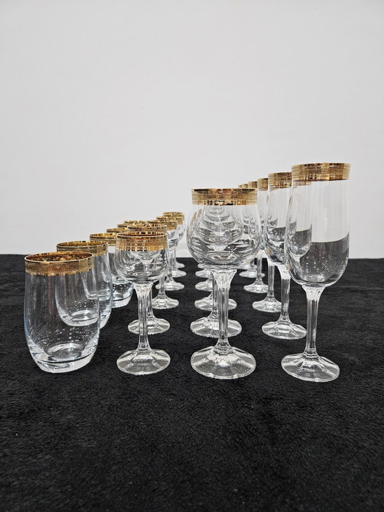 Bicchieri in cristallo dorato vintage, set da 24 – Bicchieri e caraffe, Crystal (photo 3 of 13)