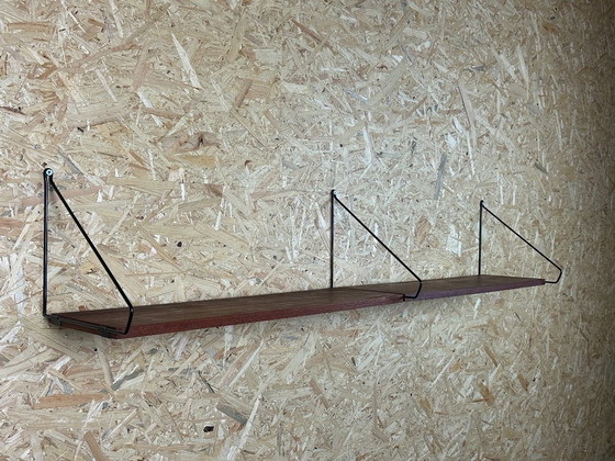 Image 1 of 60s 70s teak shelf Wall shelf WHB Germany String shelf Danish Design