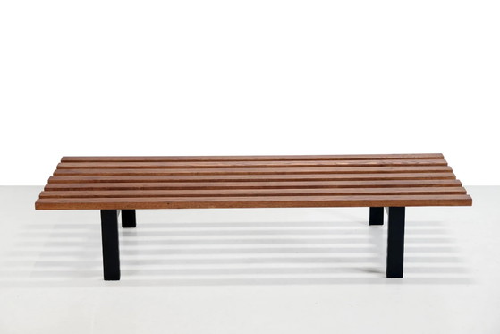 Vintage Martin Visser BZ71 slat bench for Spectrum, The Netherlands, Benches, Wood, Brown, Mid Century Modern (photo 4 of 7)
