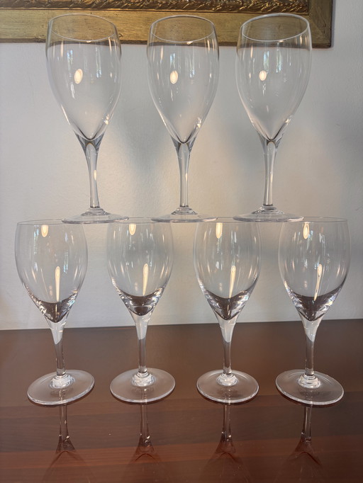 Bayel set of 7 champagne whine glasses 