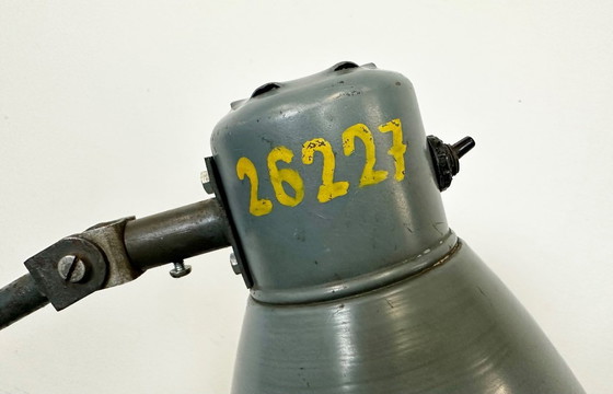 Image 1 of Large Grey Industrial Workshop Table Lamp, 1960s
