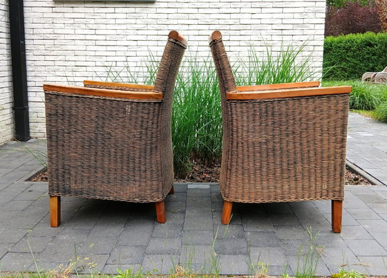 2 poltrone in rattan realizzate a mano negli anni '20 – Sedie da giardino (photo 4 of 15)