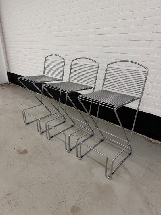 Image 1 of 3 x vintage Till Behrens barkrukken