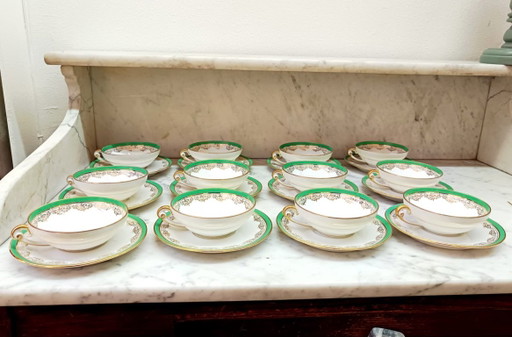 Art Deco Limoges Porseleinen Theeservies