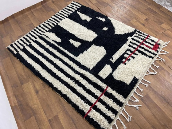 Einzigartiger marokkanischer Teppich aus Naturwolle 3x2 m – Teppiche & Läufer, Wool (photo 8 of 9)
