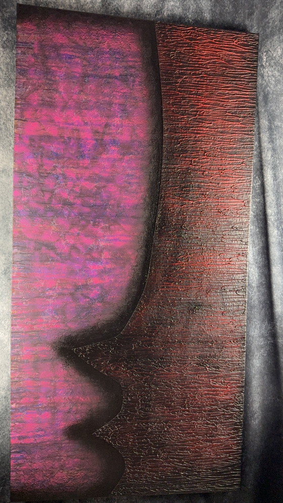 Image 1 of Rotan Hunt "Pink Aware" Murale UV a luce nera