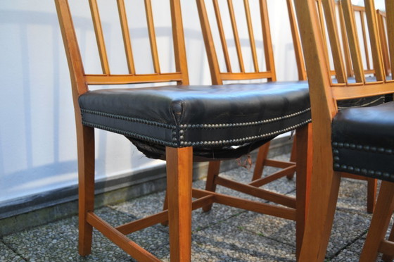 Image 1 of 10 sillas Josef Frank Svenskt Tenn modelo antiguo 620 de madera de nogal
