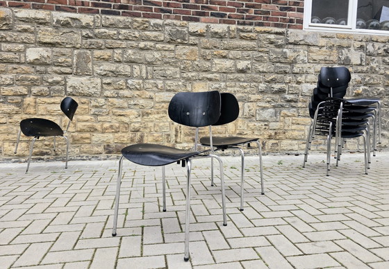 Egon Eiermann stoelen, vintage, midden 20e eeuw, jaren 60/70, loftstudio – Kuipstoelen, Wood (photo 4 of 9)