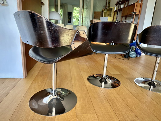 4x Rudi Verelst para sillas de comedor Novalux – Chrome, Wood (photo 8 of 11)