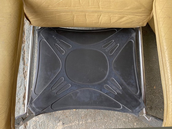 Image 1 of Mid-Century modern ‘Pieff’ leather ‘Gamma’ lounge chair by Tim Bates 