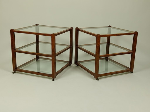 2 x Tables d'appoint italiennes vintage, années 1980