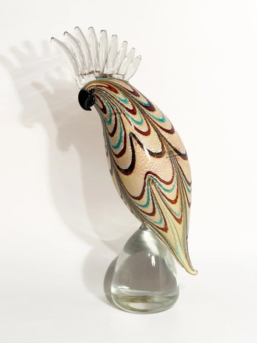Scultura Pappagallo in Vetro di Murano della Vetreria Formia Fornace Mian, anni '90 – beeldhouwkunst, Glass