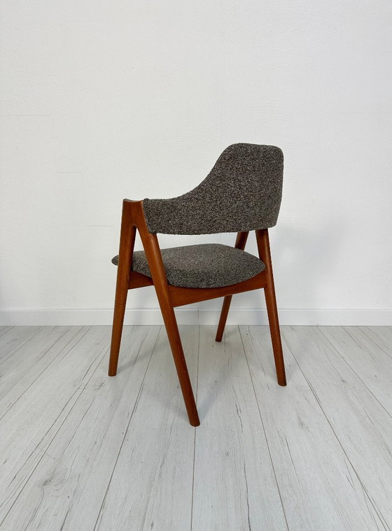 Image 1 of Juego de 8 sillas de comedor danesas "Compass" de teca de Kai Kristiansen para Schou Andersen Møbelfabrik, años 60