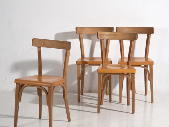 Vintage bentwood chairs (c.1940). Set of 4 pieces #1 – Dining chairs (photo 2 of 22)