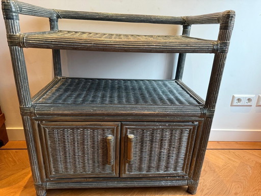 Rotan/bamboe vintage kast