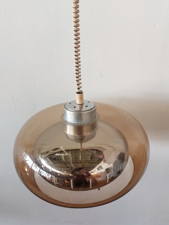 Image 1 of Space Age Pendant Lamp 70S Plexiglas / Chrome