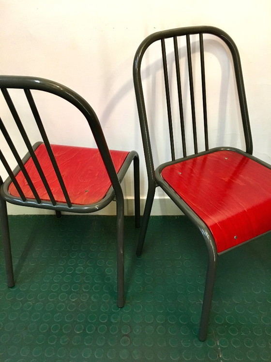 Coppia di Sedie Industriali Vintage – Sedie da pranzo, Metal (photo 4 of 8)