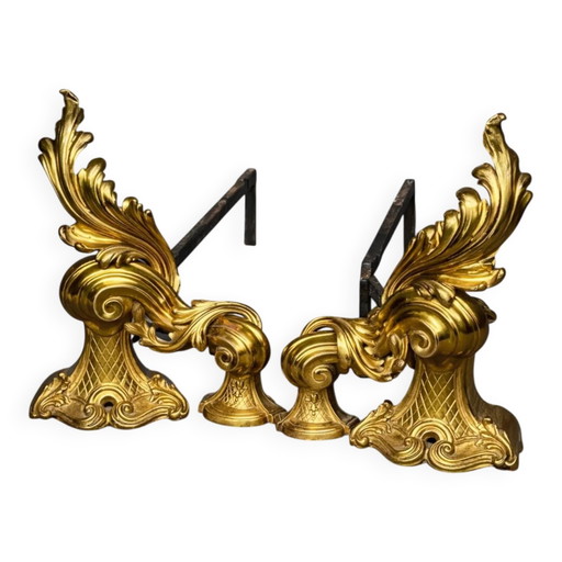 Massiver, vergoldeter Holzständer aus Bronze. – decoratieve objecten
