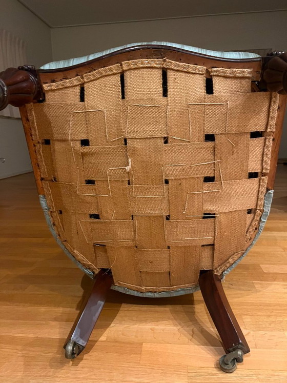 Coppia di poltrone antiche inglesi in mogano, epoca vittoriana, circa 1870-1900/Set di 2 poltrone antiche (photo 11 of 11)