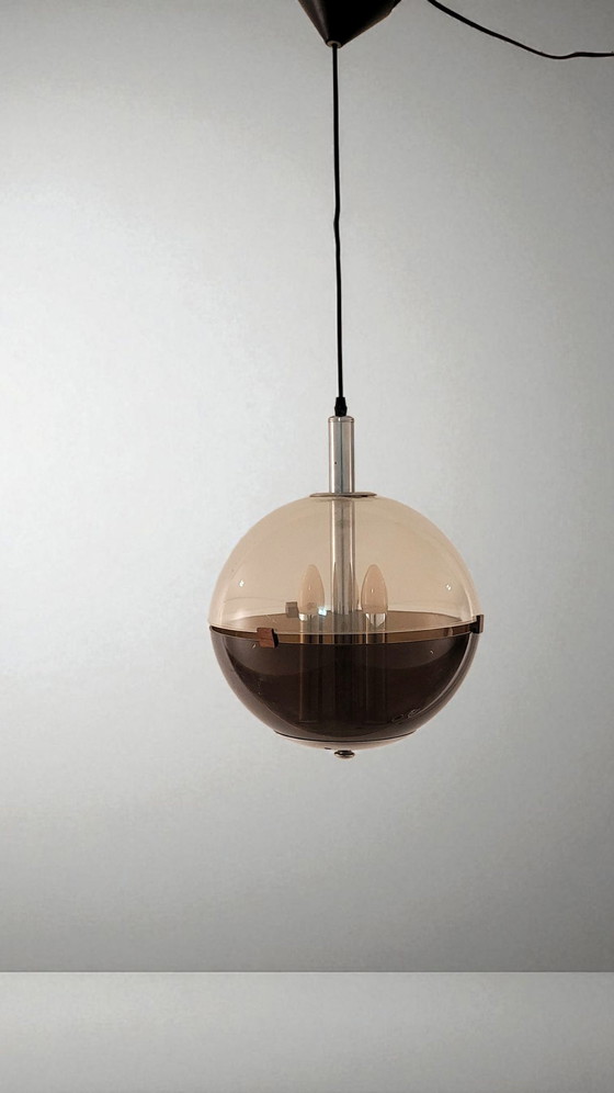 Image 1 of Graziosa lampada da soffitto a mezza sfera, anni '70-'80