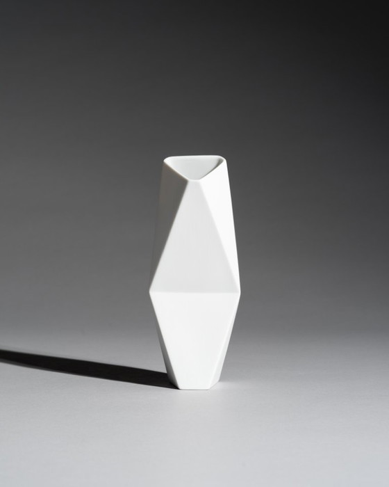 Image 1 of Rosenthal Bisque Porcelain Vase by Achim Haigis Sculptural & Geometrical