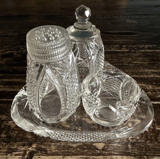 Antiek kristallen tafelset 