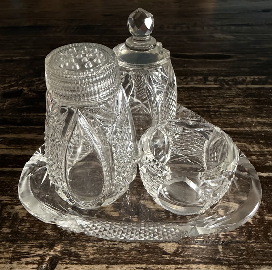 Image 1 of Antiek kristallen tafelset 