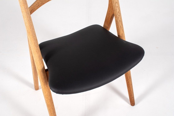 Image 1 of Sedie Sawbuck di Hans J. Wegner – Set di 5, modello CH29, quercia, anni '50