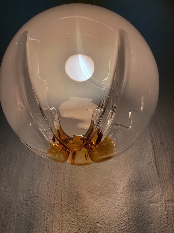 Image 1 of Lampada a sospensione italiana a globo in vetro, stile metà secolo, anni '60/'70.