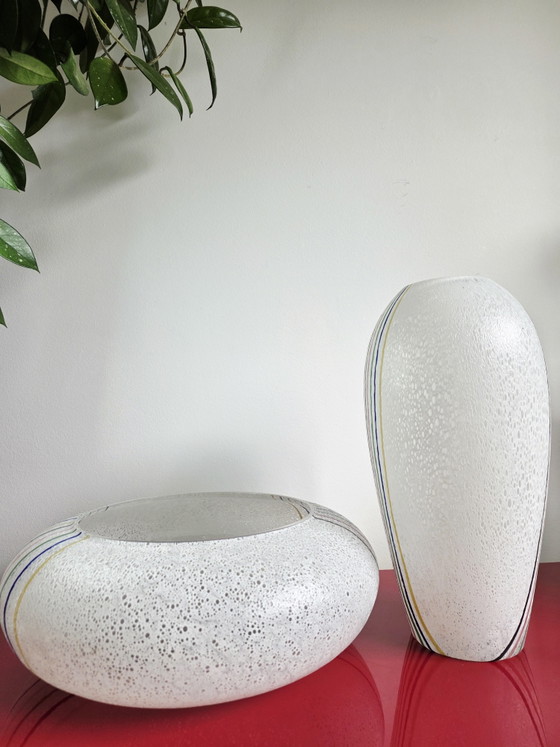 Set Monumentale in Vetro Artistico Murano XXL di Michielotto - Vaso e Ciotola - FIRMATO – Oggetti decorativi (photo 6 of 15)