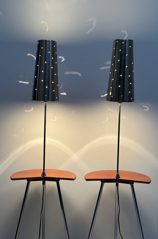 2 x Starck x Anne Nilsson tables de chevet vintage avec éclairage/tables de chevet