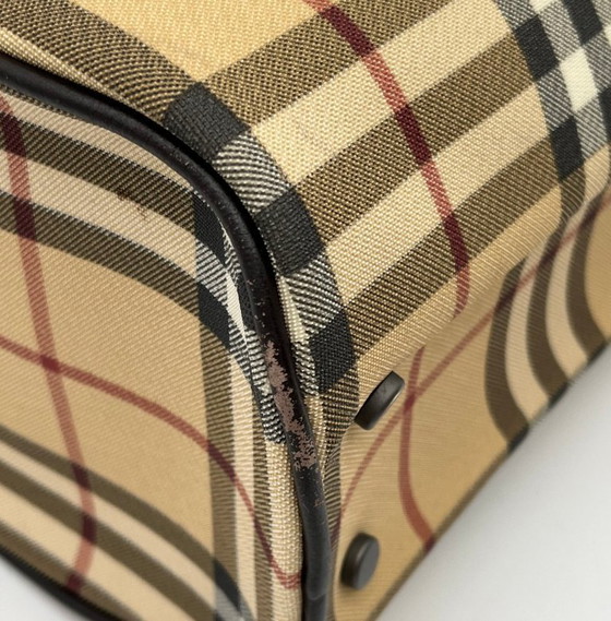 Image 1 of Sac à main Mini Boston Burberry en PVC et cuir à motif Nova Check