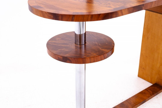 Image 1 of Tocador Art Decó de mediados del siglo XX con silla, Polonia.