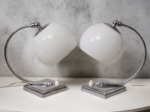 Paar bedlampjes, Art Deco 1920