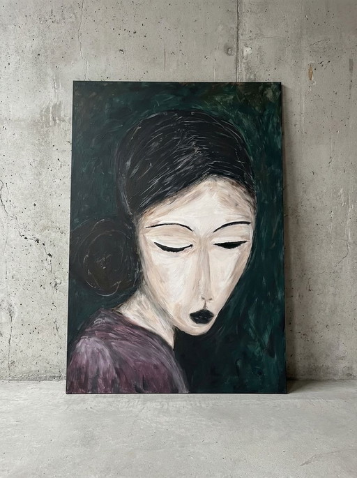 Abstract painting 60/90 of a woman