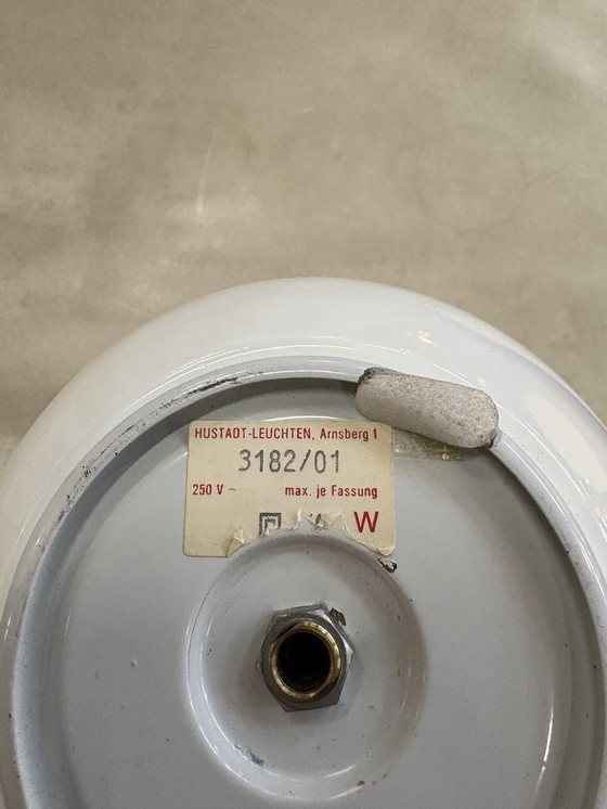 Image 1 of 60s/70s white swirl mushroom lamp