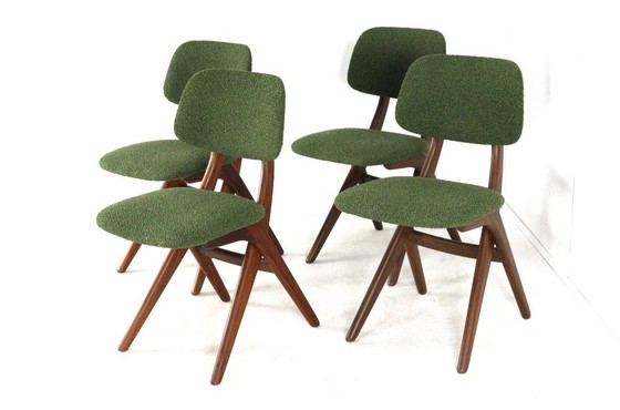 Image 1 of Set for 4 scissor chairs AWA attr. Louis van Teeffelen Wébé