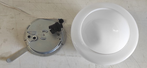Image 1 of Opaline globe ceiling or wall light - mid-20th century