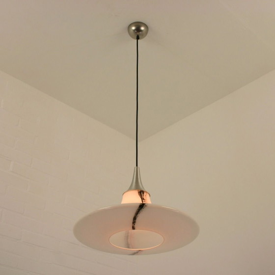 Image 1 of Peill & Putzler 'Sirrus' UFO pendant lamp of hand-blown Murano glass, Germany/Italy, 1970s