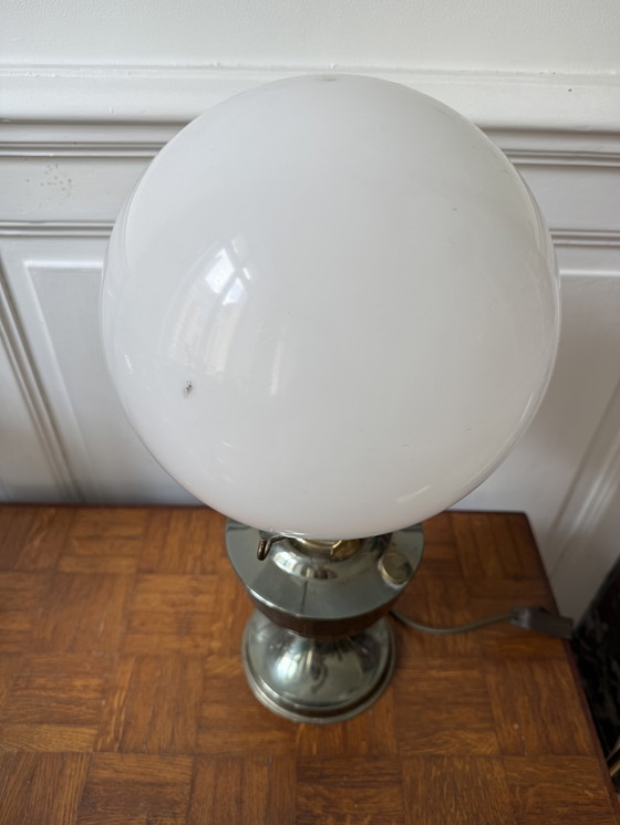 Image 1 of Lámpara de aceite eléctrica Art Nouveau fabricada en Inglaterra, modelo Alladin 23