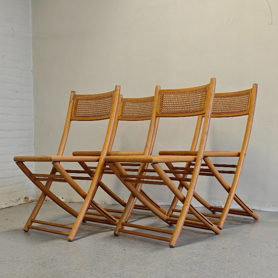 Image 1 of Vintage webbing folding chairs