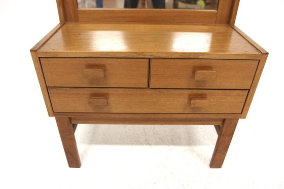 Image 1 of Miroir silhouette vintage en teck, Suède 1960