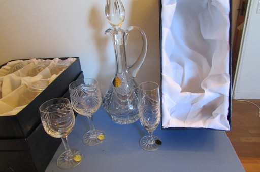 Servizio di bicchieri in cristallo, 37 pezzi, modello: Gérard