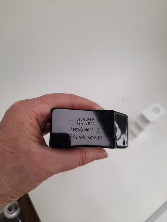 Image 1 of 2 Holmegaard glass zigzag candle holders 